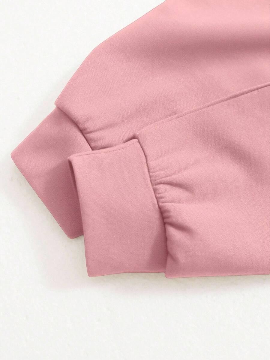 Pink cotton pajama sleeve with ribbed cuff from HUSTLE801 Hello Kitty pajama set