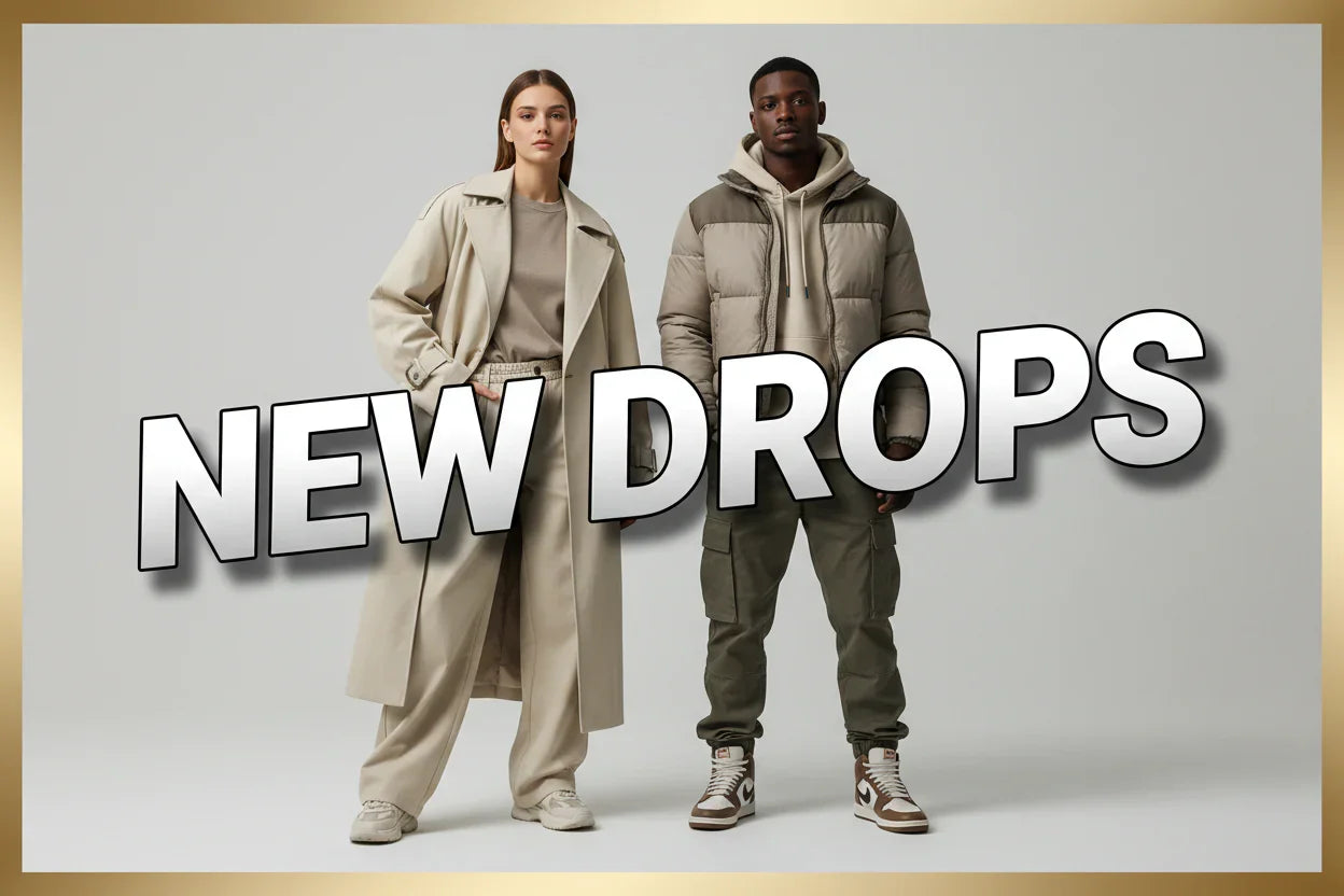 HUSTLE801 new drops neutral cotton trench coat and padded jacket, beige and olive, casual streetwear